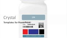  Presentation with chemical - Presentation with ui4-uranium-iv-iodide-chemical and a white colored foreground