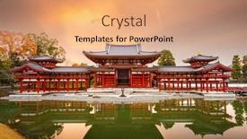  Presentation with kyoto - Presentation design having uji-kyoto-japan-at-byodo background and a coral colored foreground