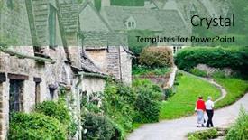  Presentation with vote england - Colorful presentation theme enhanced with uk bibury is a village backdrop and a ocean colored foreground