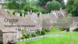  Presentation with england - Presentation theme having uk bibury is a village background and a light gray colored foreground