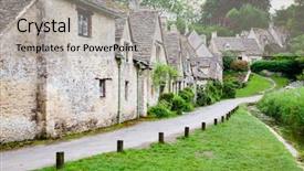  Presentation with study abroad england - Cool new presentation theme with uk bibury is a village backdrop and a light gray colored foreground