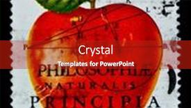  Presentation with newton - Colorful presentation theme enhanced with uk-circa-1987-a-stamp backdrop and a crimson colored foreground