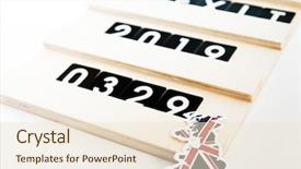  Presentation with brexit - Colorful slide set enhanced with uk financial crisis - brexit concept - national flag backdrop and a  colored foreground