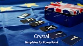  Presentation with brexit - Audience pleasing PPT theme consisting of uk financial crisis - brexit concept - national flag backdrop and a  colored foreground