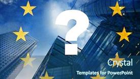  Presentation with brexit - Presentation design having uk financial crisis - brexit concept - uk economy background and a ocean colored foreground