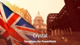  Presentation with paul - PPT theme having uk flag and st paul background and a tawny brown colored foreground