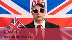  Presentation with unit rates uk flag - Cool new slides with uk flag united kingdom backdrop and a red colored foreground