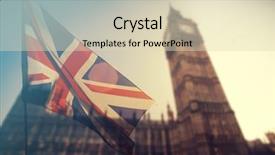  Presentation with parliament - Presentation theme consisting of uk flag with big ben background and a soft green colored foreground