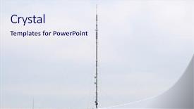  Presentation with radio tower - Slides enhanced with close up of an old farm cart background and a light blue colored foreground