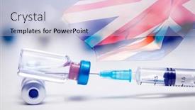  Presentation with vaccination - Presentation theme enhanced with uk-vaccination-coronavirus-usa-flag background and a light blue colored foreground
