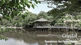  Presentation with bbq park - Presentation design enhanced with ukimido-large-quaint-gazebo background and a dark gray colored foreground