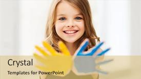  Presentation with yellow color - PPT theme enhanced with ukraine - education school art and happiness background and a yellow colored foreground