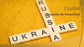  Presentation with ukraine - Slide deck enhanced with ukraine-and-russia-crossword background and a gold colored foreground