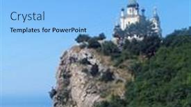  Presentation with resurrection - Amazing slides having ukraine-crimea-foros-church backdrop and a light blue colored foreground