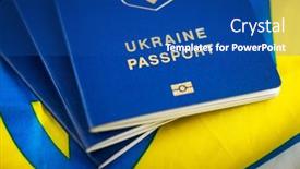  Presentation with football in yellow and blue - PPT layouts featuring ukrainian-biometric-passports-on-national background and a ocean colored foreground