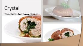  Presentation with chicken - Cool new presentation design with ukrainian chicken chop kiev backdrop and a white colored foreground
