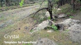  Presentation with railway infrastructure - Presentation with ukrainian-metal-thieves-destroy background and a gray colored foreground