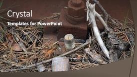  Presentation with railway infrastructure - Cool new theme with ukrainian-metal-thieves-destroy backdrop and a tawny brown colored foreground