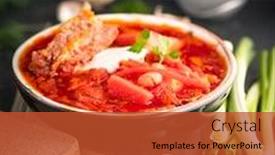  Presentation with red beet root - Slide set with ukrainian-russian-borscht-with-white background and a red colored foreground