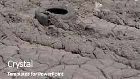  Presentation with land degradation - Presentation theme enhanced with ukrainian soil degradation near kiev background and a gray colored foreground