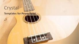  Presentation with ukulele - Slide deck having ukulele close up background and a lemonade colored foreground
