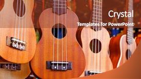  Presentation with ukulele - Colorful slide set enhanced with music thailand - ukulele guitar for sell backdrop and a tawny brown colored foreground