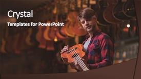  Presentation with ukulele - Slides enhanced with ukulele in a music background and a tawny brown colored foreground