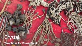  Presentation with mongolian - Cool new presentation theme with ulaanbaatar - equipment for hunting with golden backdrop and a violet colored foreground