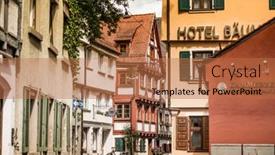  Presentation with danube - Colorful presentation enhanced with ulm-germany-may-12-2014 backdrop and a coral colored foreground