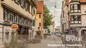  Presentation with danube - Amazing presentation having ulm-germany-may-12-2014 backdrop and a coral colored foreground
