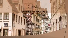  Presentation with danube - Presentation theme having ulm-germany-may-12-2014 background and a coral colored foreground