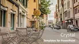  Presentation with danube - Beautiful presentation theme featuring ulm-germany-may-12-2014 backdrop and a gray colored foreground