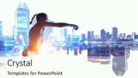  Presentation with title - Presentation enhanced with ultimate - she is going to get background and a  colored foreground