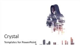  Presentation with title - Colorful slide deck enhanced with ultimate - she is going to get backdrop and a white colored foreground