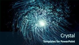  Presentation with thin blue line - Colorful PPT theme enhanced with ultra fast internet communications thin backdrop and a ocean colored foreground