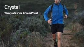  Presentation with ultra - Amazing presentation theme having ultra marathon trail runner training backdrop and a  colored foreground