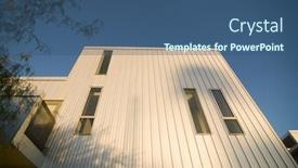  Presentation with dwelling - Theme with ultra modern designer urban down town dwelling in phoenix az background and a ocean colored foreground