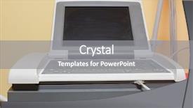  Presentation with ultra - Cool new slides with ultra sonography - medical equipment close up backdrop and a gray colored foreground