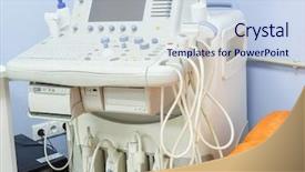  Presentation with medical ultrasound - Audience pleasing theme consisting of ultra sonography - ultrasound medical equipment backdrop and a light blue colored foreground