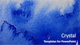  Presentation with watercolor - Beautiful PPT theme featuring ultramarine blue watercolor background 1 backdrop and a royal blue colored foreground