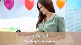  Presentation with baby ultrasound - Slide deck enhanced with ultrasound scan at baby shower background and a  colored foreground