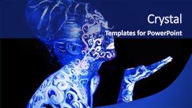  Presentation with body - PPT layouts featuring ultraviolet light four elements background and a navy blue colored foreground