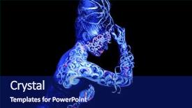  Presentation with woman body - Beautiful presentation featuring ultraviolet light four elements backdrop and a navy blue colored foreground