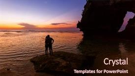  Presentation with bali - PPT layouts having uluwatu - couple in suluban beach background and a wine colored foreground