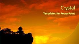  Presentation with bali temple - Slide set having uluwatu - luhur ulu watu temple background and a dark gray colored foreground