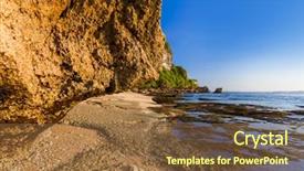  Presentation with indonesia - Amazing presentation having uluwatu - suluban beach in bali indonesia backdrop and a tawny brown colored foreground