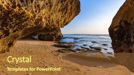  Presentation with ubud bali indonesia sep 5 - Beautiful slides featuring uluwatu - suluban beach in bali indonesia backdrop and a  colored foreground