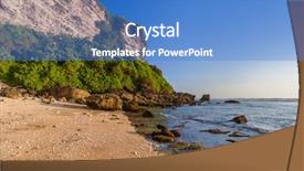  Presentation with bali - Audience pleasing presentation theme consisting of uluwatu - suluban beach in bali indonesia backdrop and a  colored foreground