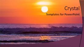  Presentation with ubud bali indonesia sep 5 - Beautiful presentation theme featuring uluwatu - suluban beach in bali indonesia backdrop and a gray colored foreground