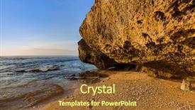  Presentation with bali indonesia touristic destination - Amazing PPT layouts having uluwatu - suluban beach in bali indonesia backdrop and a tawny brown colored foreground